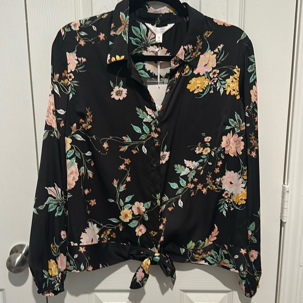 Floral Lauren Conrad Button Down Blouse